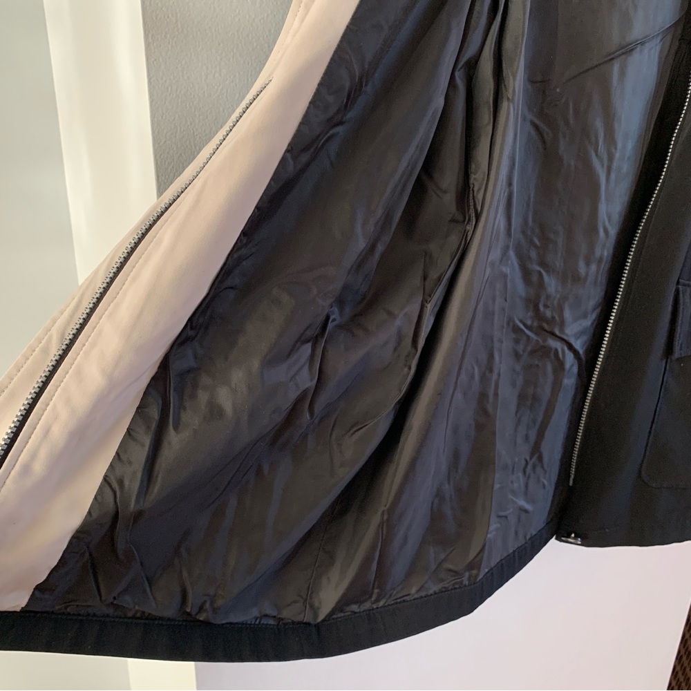 Black Spring Jacket Size Small Removable Hood Outbrook Mid Length Long Sleeve - Picture 5 of 7